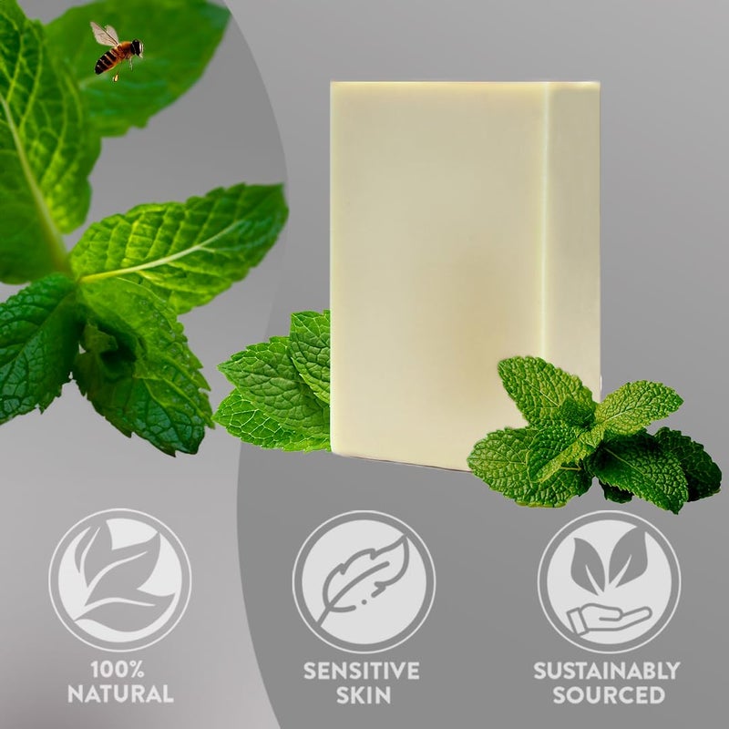 Marvelouskin Spearmint Tallow Soap â€“ Smooth, Sweet Mint Bar Made with Grass-Fed Tallow & Organic Spearmint Essential Oil â€“ Naturally Refreshing â€“ 3 Pack - Image 5
